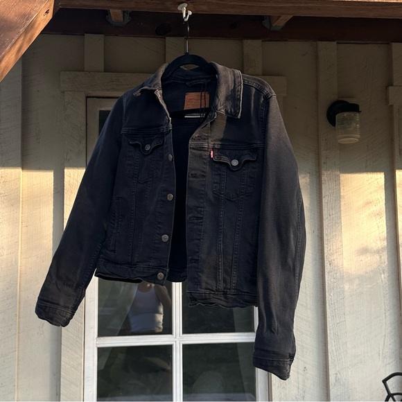 Levi's Premium ORIGINAL TRUCKER JACKET black air size L SOLD OUT ONLINE - Picture 1 of 9